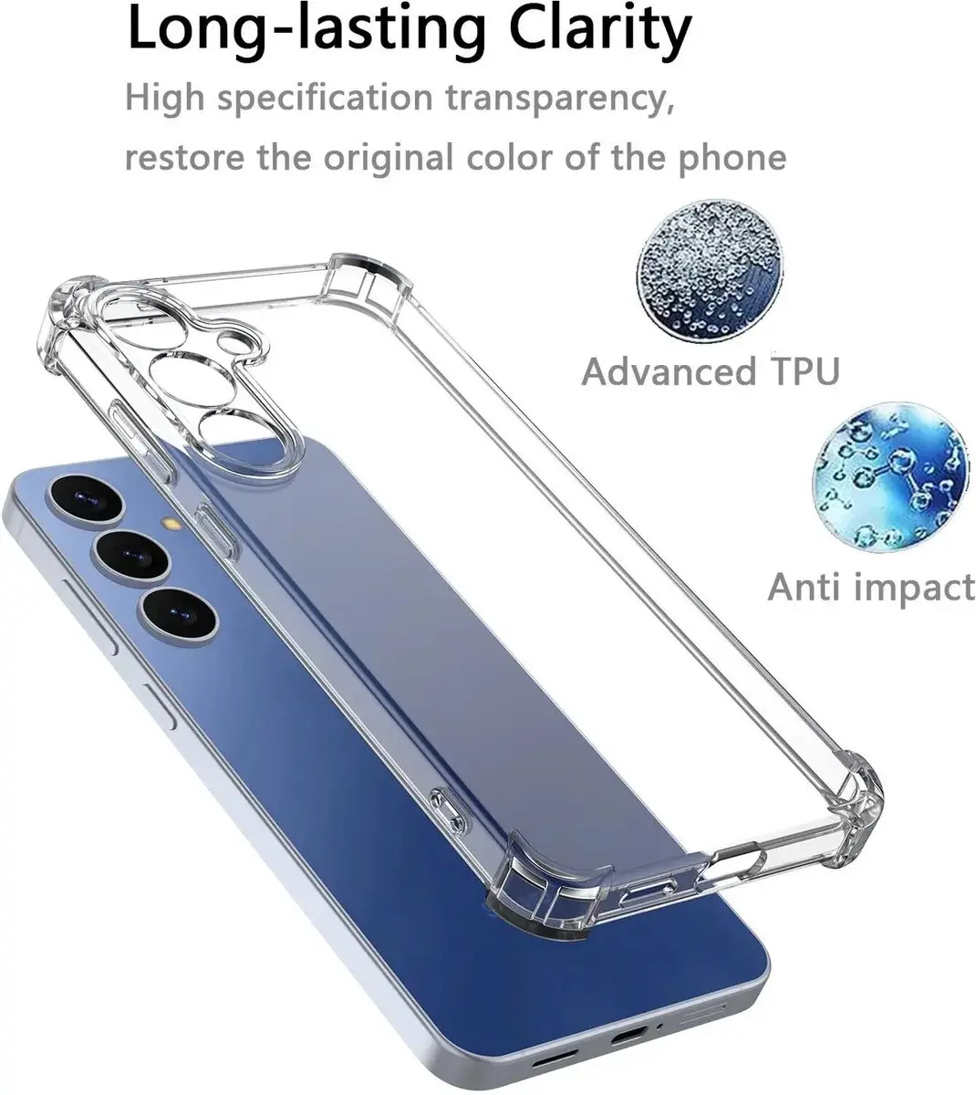 Selected Transparant TPU Hoesje Samsung Galaxy S24 Plus - Schokbestendig