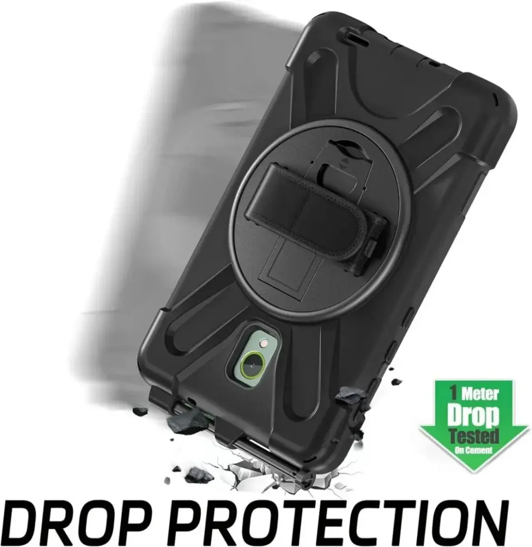 Selected Hoes Samsung Galaxy Tab Active5 Zwart - Kickstand & Handriem