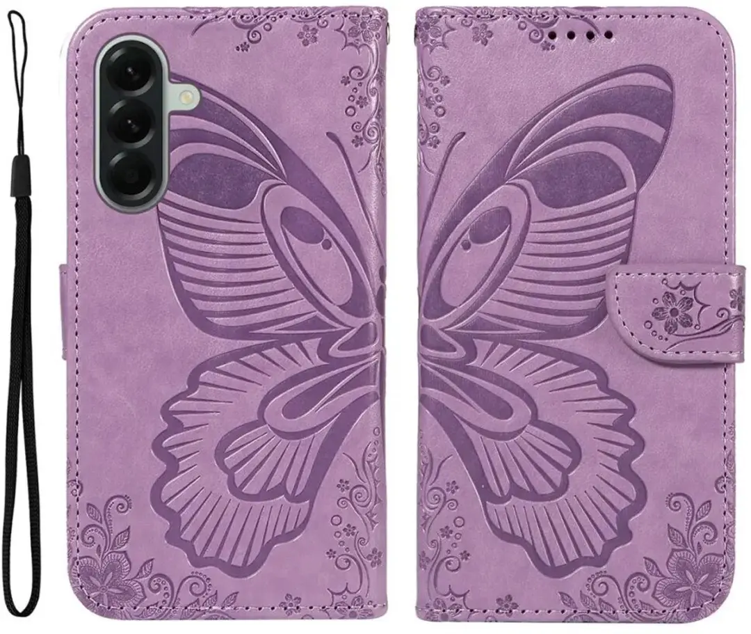 Selected Hoesje Samsung Galaxy A57 Wallet Vlinder Kunstleer