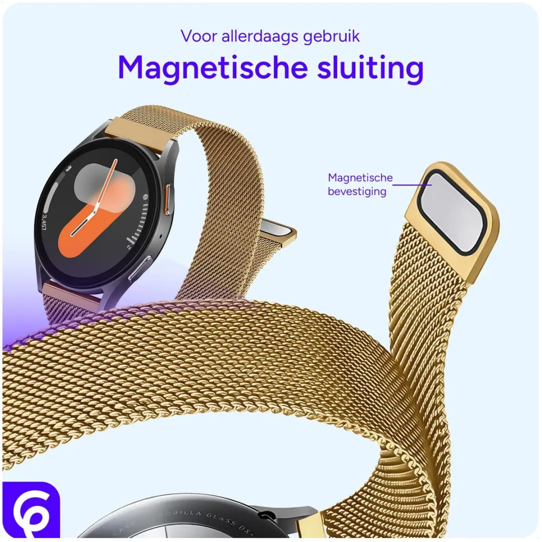 Selected SBG Universeel 22mm Horlogebandje - Goud