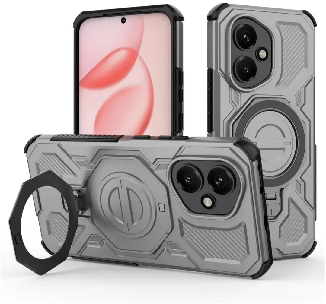 Selected Hoesje Honor 400 - MagSafe 360° Draaibare Stand - Grijs