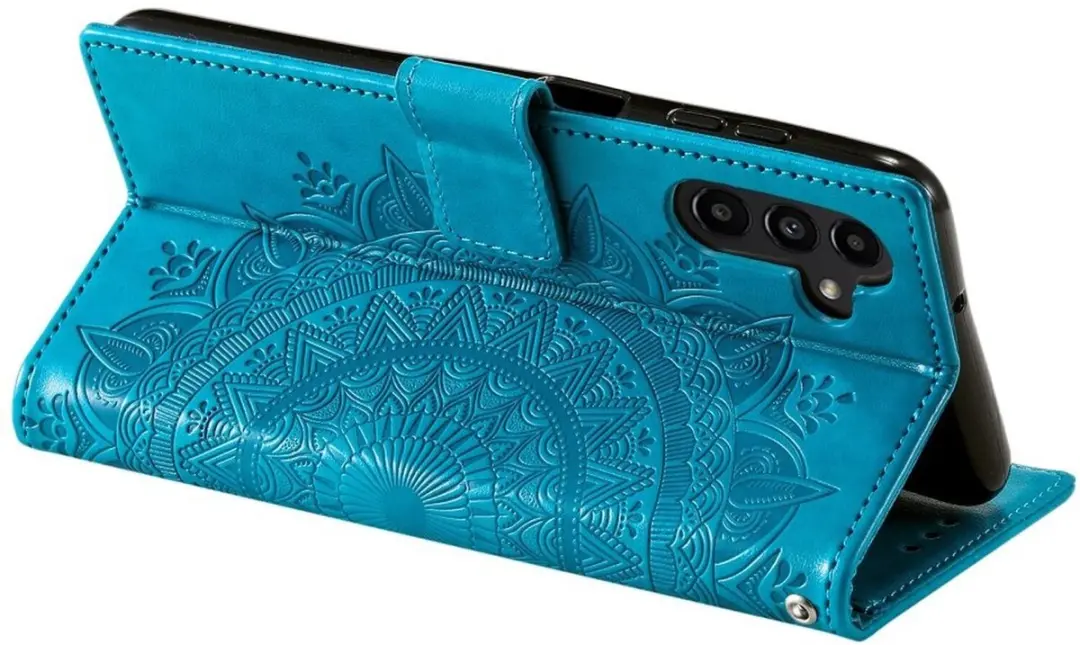 Selected Hoesje Samsung Galaxy A37 Mandala - Blauw - 3 Pasjes