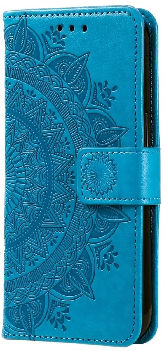 Selected Hoesje Samsung Galaxy A37 Mandala - Blauw - 3 Pasjes