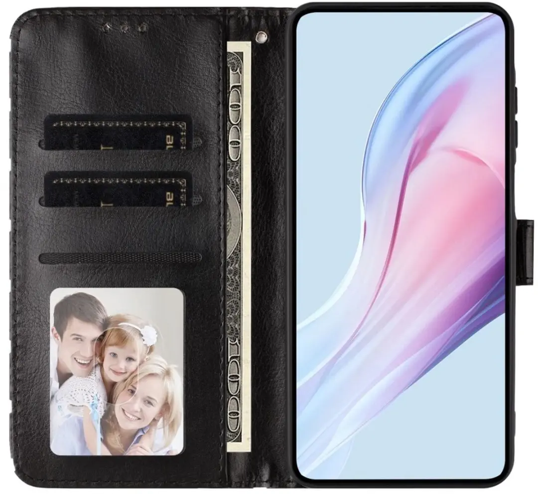 Selected iPhone 16 Polka Dot Wallet Hoesje - 3 Pasjes - Zwart - afbeelding 6 van 6