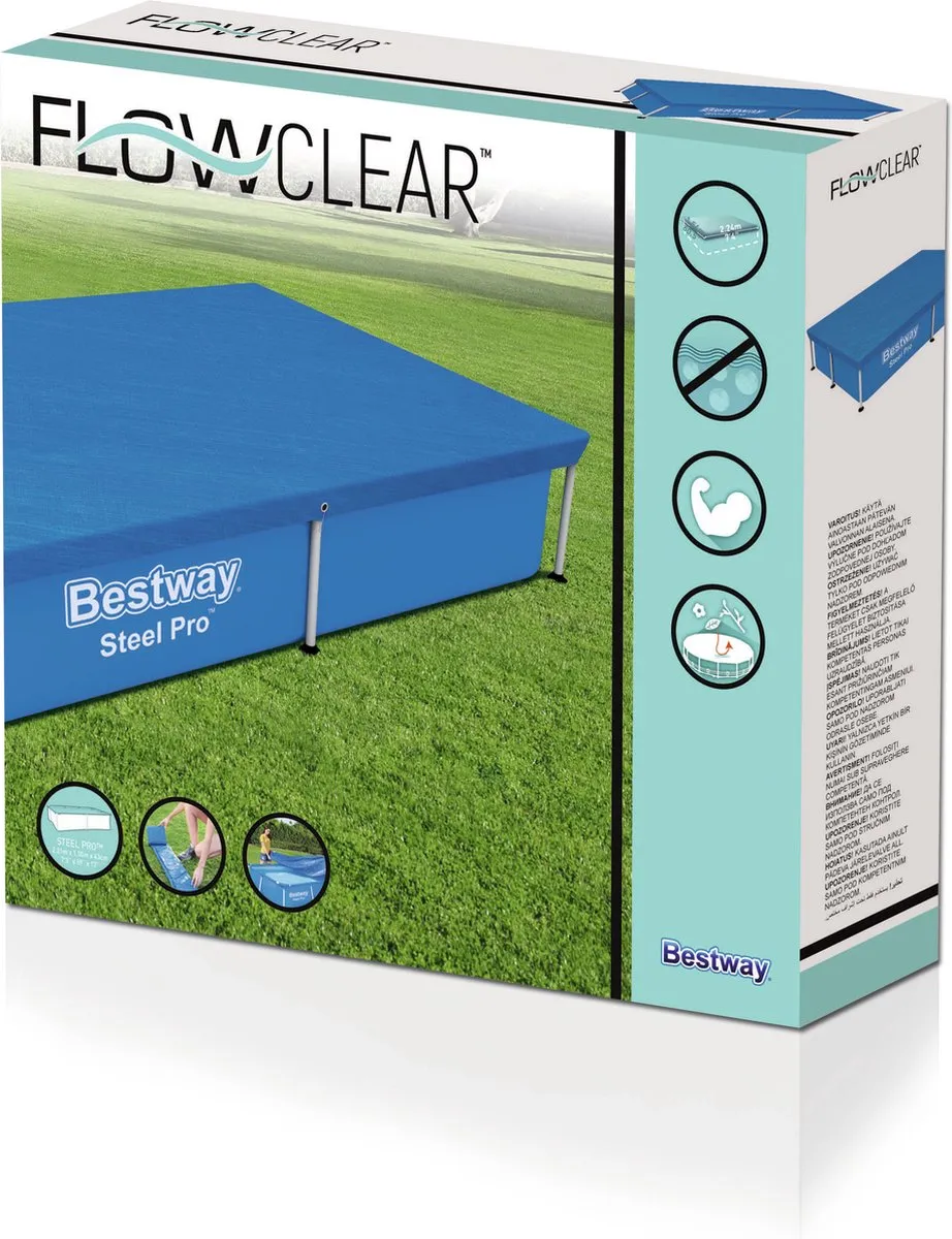 Bestway Zwembad Afdekzeil 221x154cm - Blauw