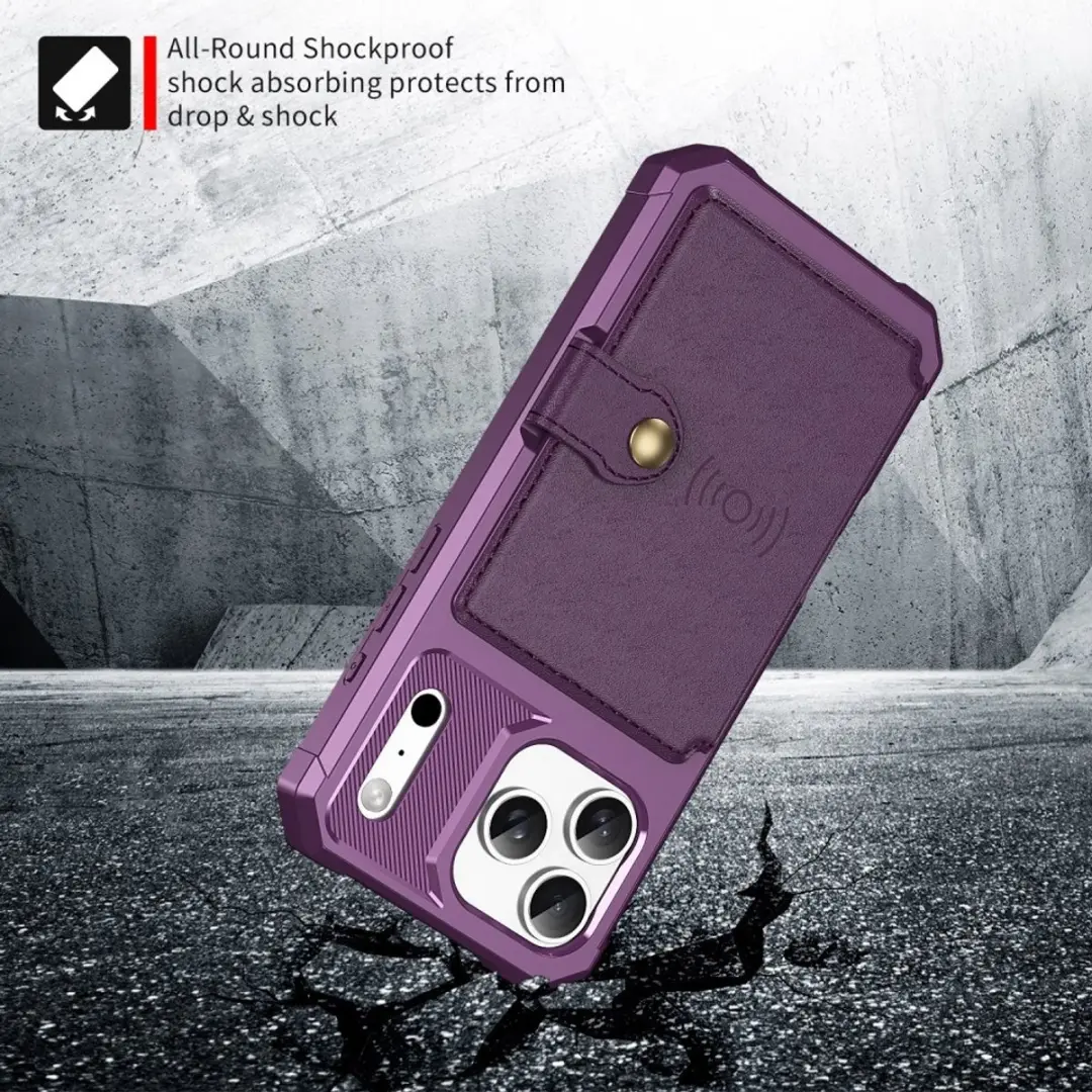 Selected Portemonnee Hoesje iPhone 17 Pro Max - 4 Pasjes - Paars