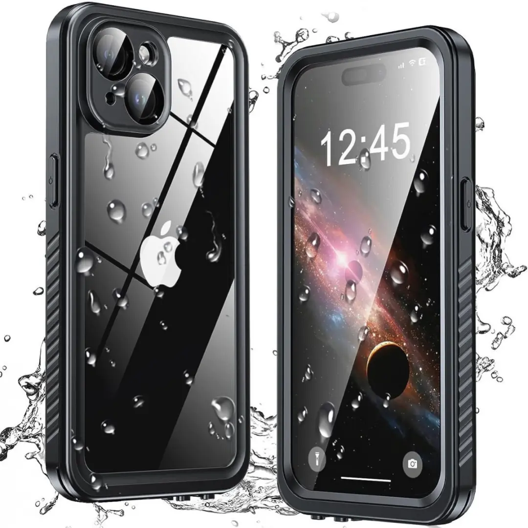 Selected SBG Outdoor Case iPhone 15 Waterdicht - IP68 - Zwart/Transparant