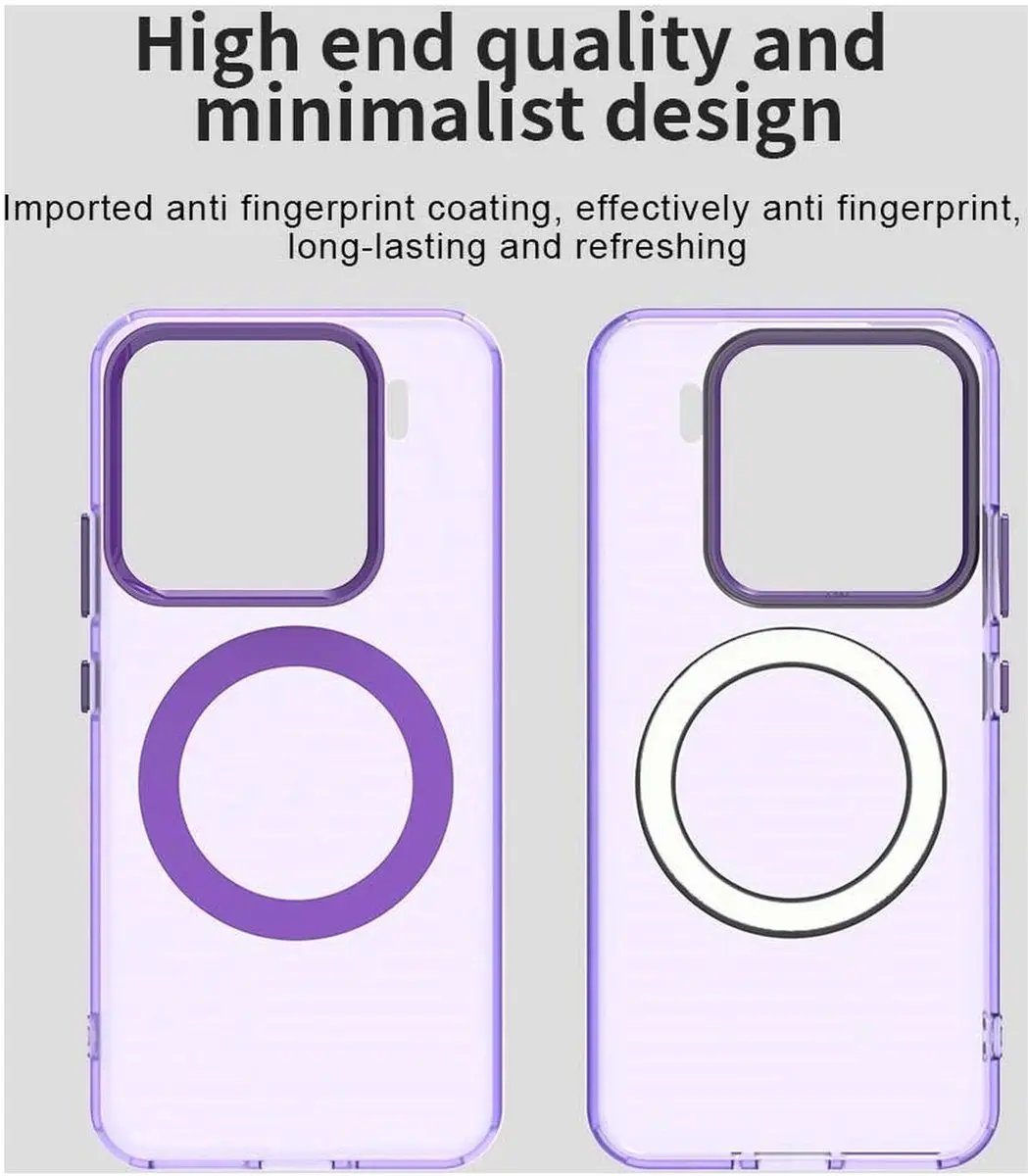 Selected MagSafe Backcover Xiaomi 15 - Paars & Transparant