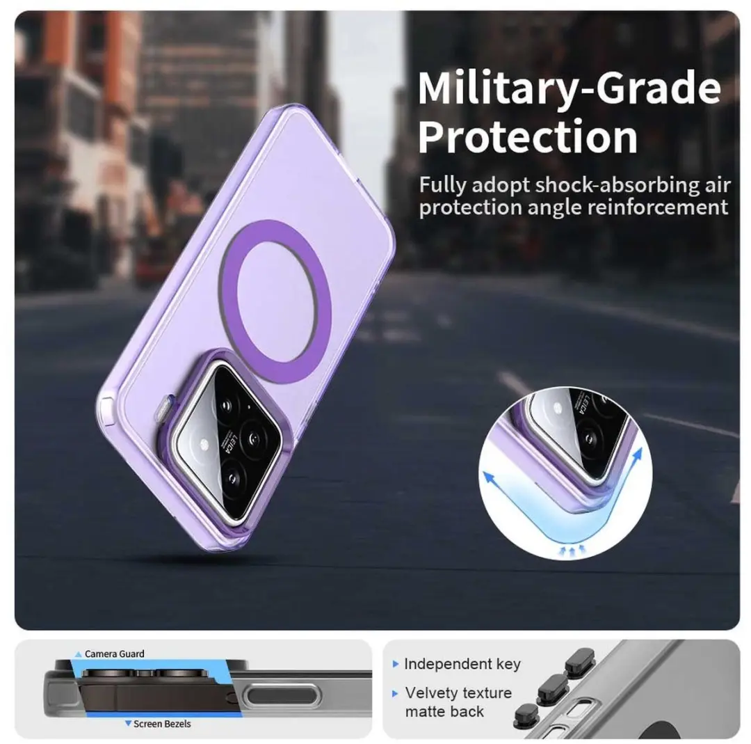 Selected MagSafe Backcover Xiaomi 15 - Paars & Transparant