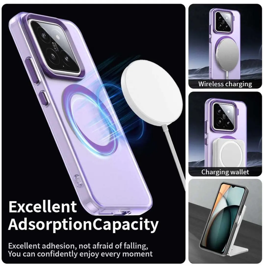 Selected MagSafe Backcover Xiaomi 15 - Paars & Transparant