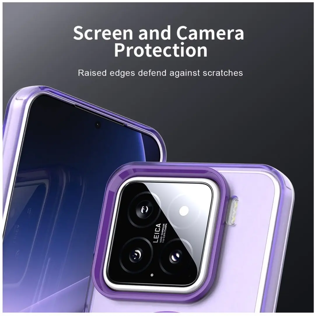 Selected MagSafe Backcover Xiaomi 15 - Paars & Transparant
