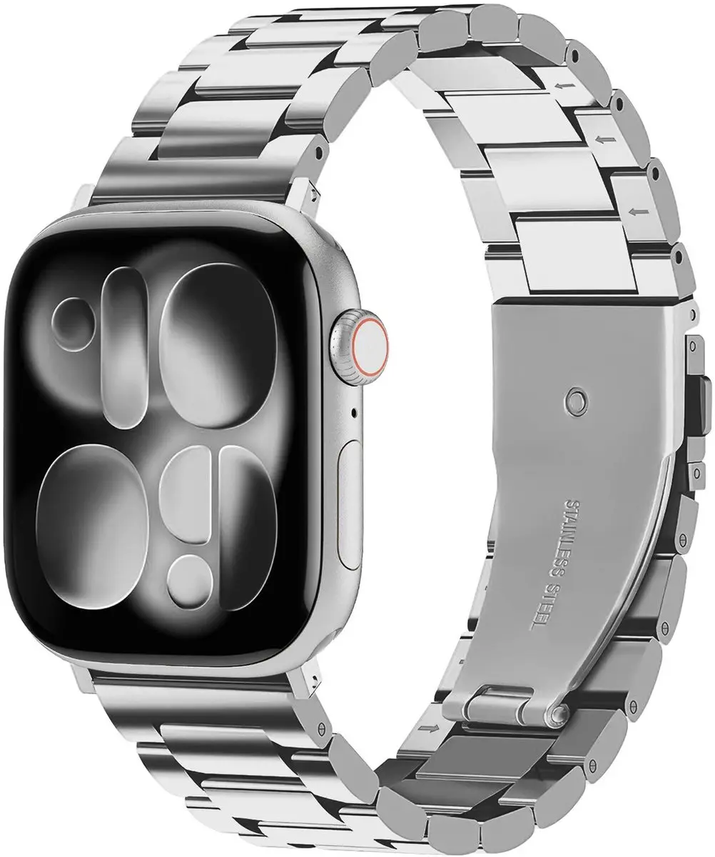 Selected SBG RVS Schakelbandje Apple Watch - 42-49mm - Zilver