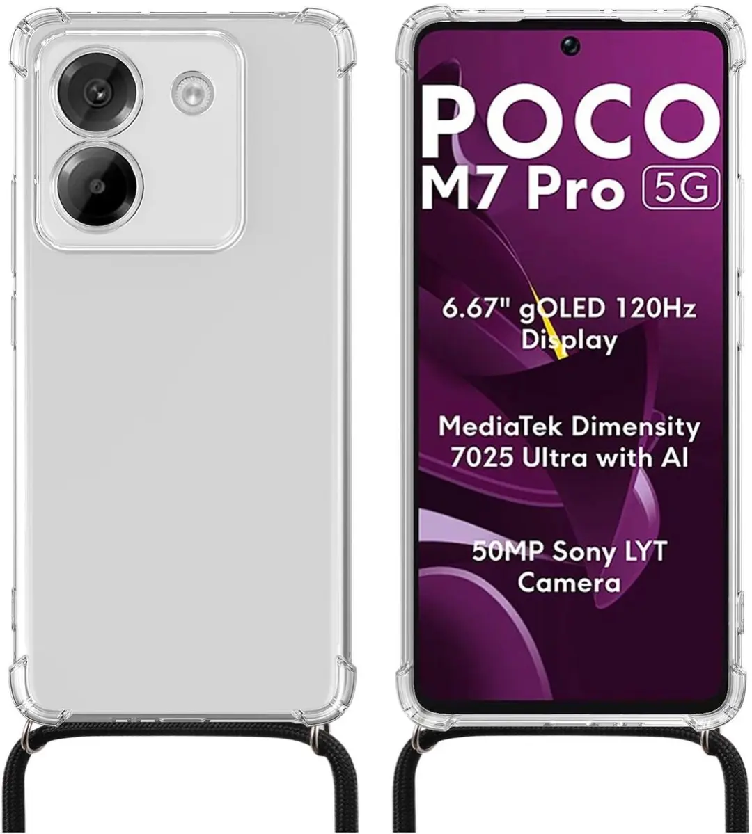 Selected Schokbestendig Hoesje Transparant Xiaomi Poco M7 Pro - TPU
