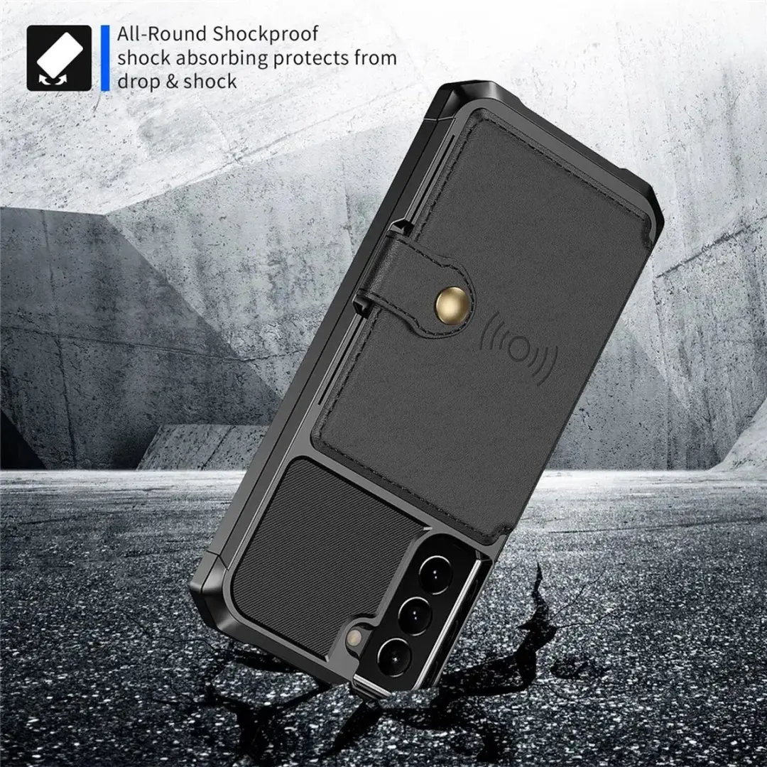 Selected Portemonnee Hoesje Samsung Galaxy S22 - 4 Pasjes - Zwart