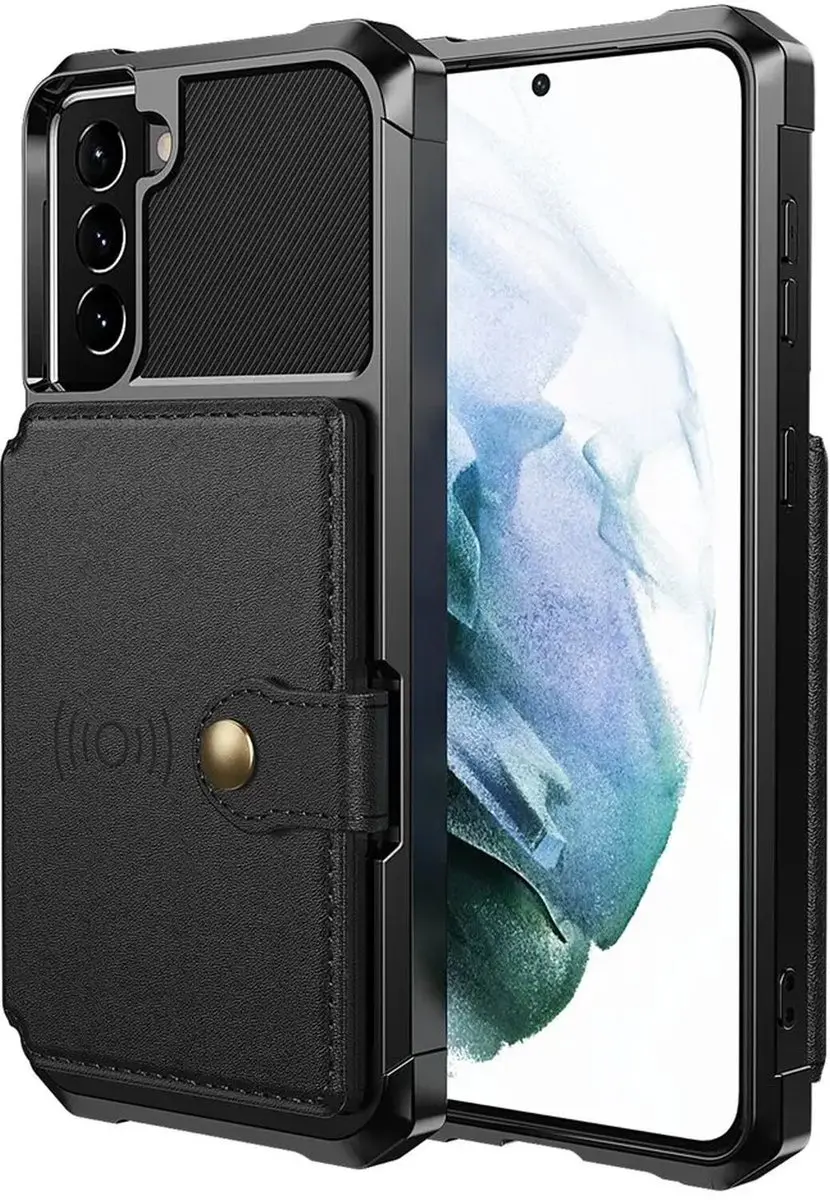 Selected Portemonnee Hoesje Samsung Galaxy S22 - 4 Pasjes - Zwart