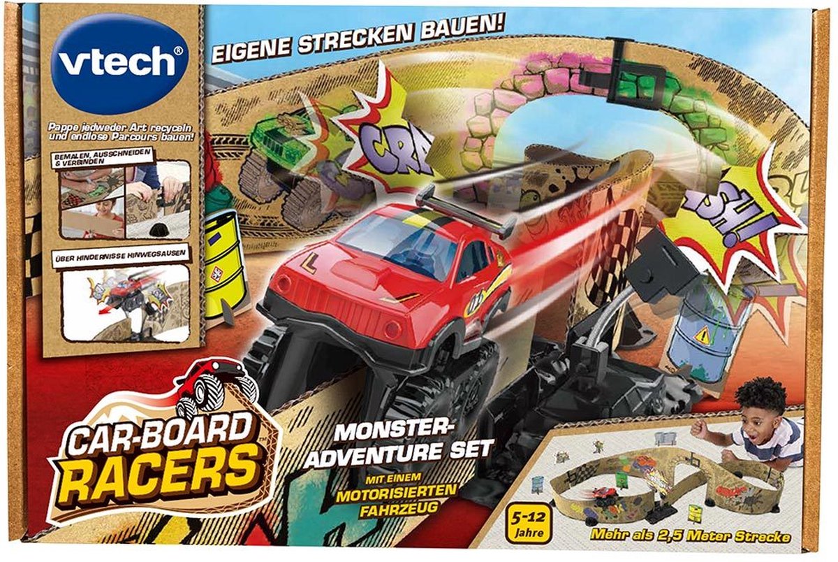 VTech Car-Board Racers 563904, 5 jaar, Batterijen vereist, AA, Karton, Rubber, Meerkleurig