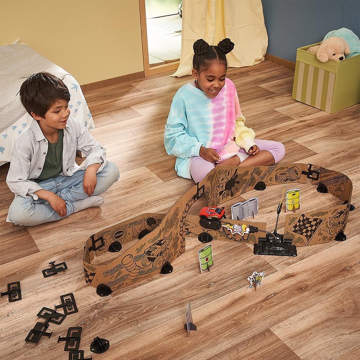 VTech Car-Board Racers 563904, 5 jaar, Batterijen vereist, AA, Karton, Rubber, Meerkleurig