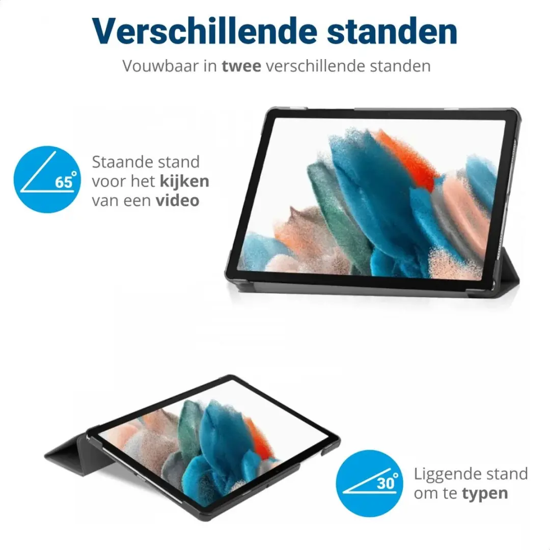 Selected Tablethoes Samsung Galaxy Tab A9 Book Case - Zwart Touch