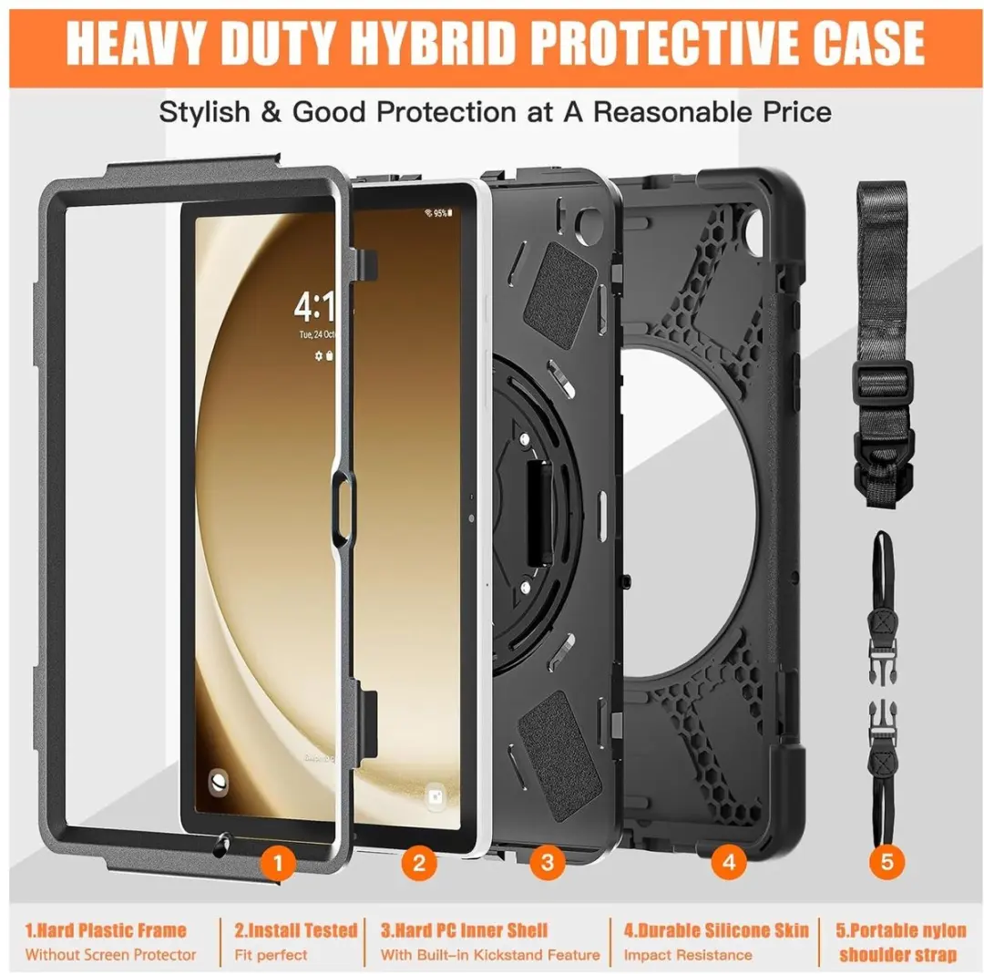Samsung Galaxy Tab A11 Plus Back Cover - Zwart