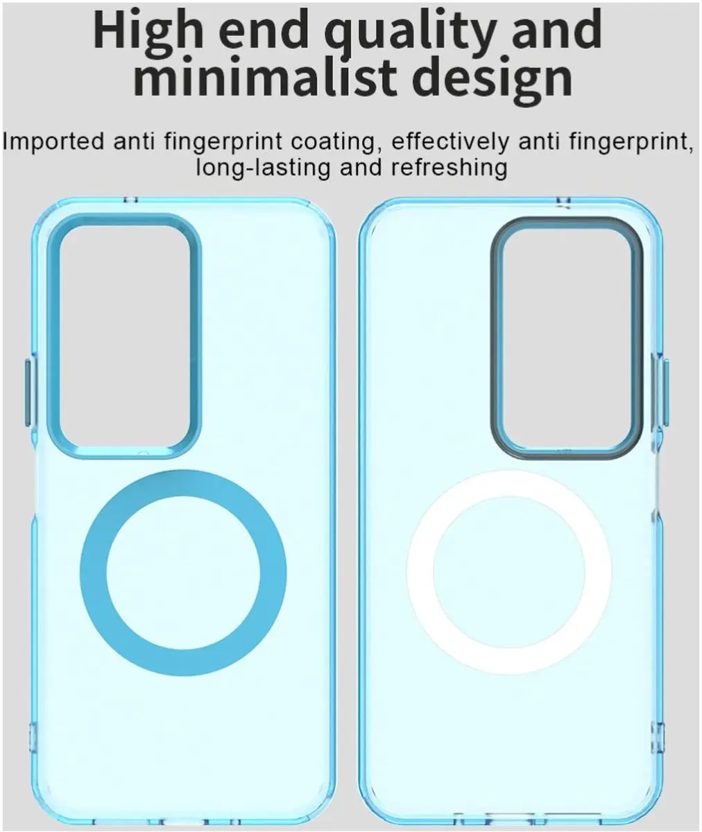 Selected MagSafe Backcover Xiaomi Redmi 15 - Blauw & Transparant