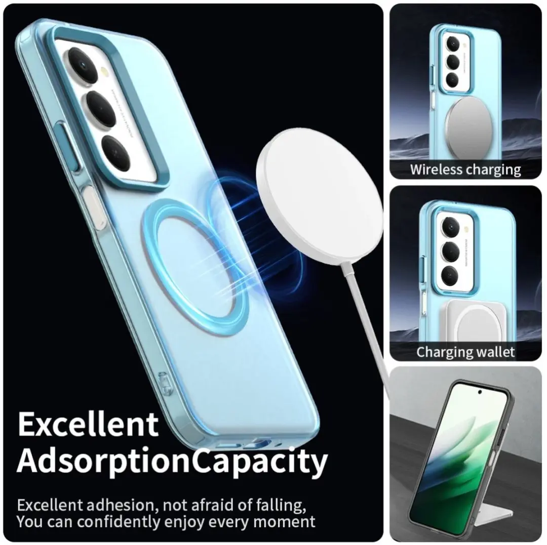 Selected MagSafe Backcover Xiaomi Redmi 15 - Blauw & Transparant