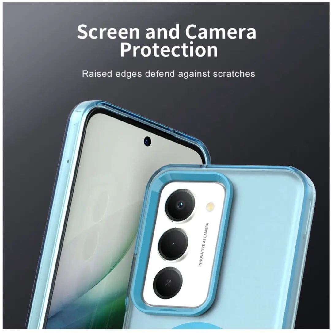 Selected MagSafe Backcover Xiaomi Redmi 15 - Blauw & Transparant