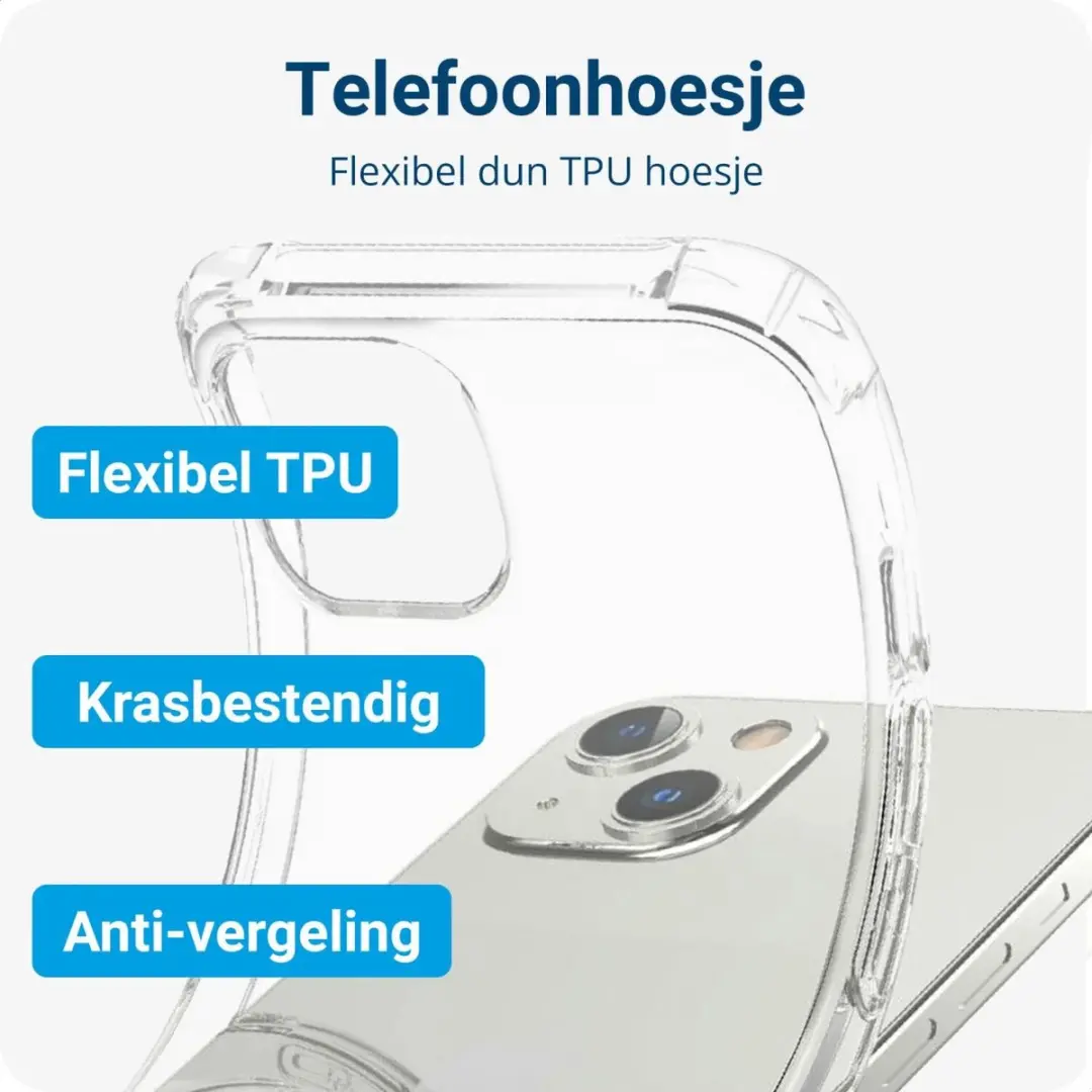 Selected iPhone 14 Plus 3-in-1 Schokbestendig Hoesje - Transparant