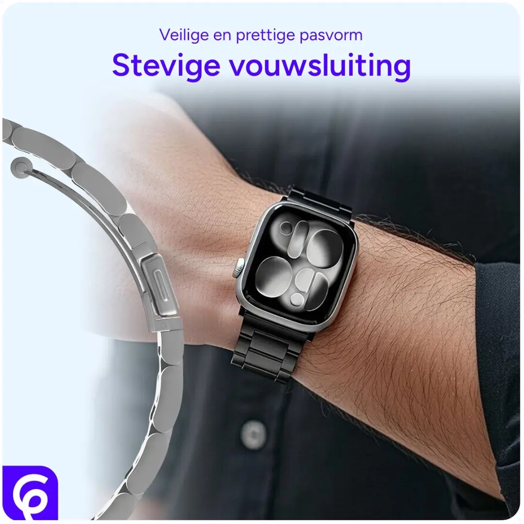 Selected SBG RVS Schakelbandje Apple Watch - 38-42mm - Zilver