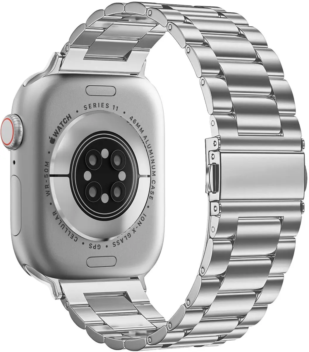 Selected SBG RVS Schakelbandje Apple Watch - 38-42mm - Zilver