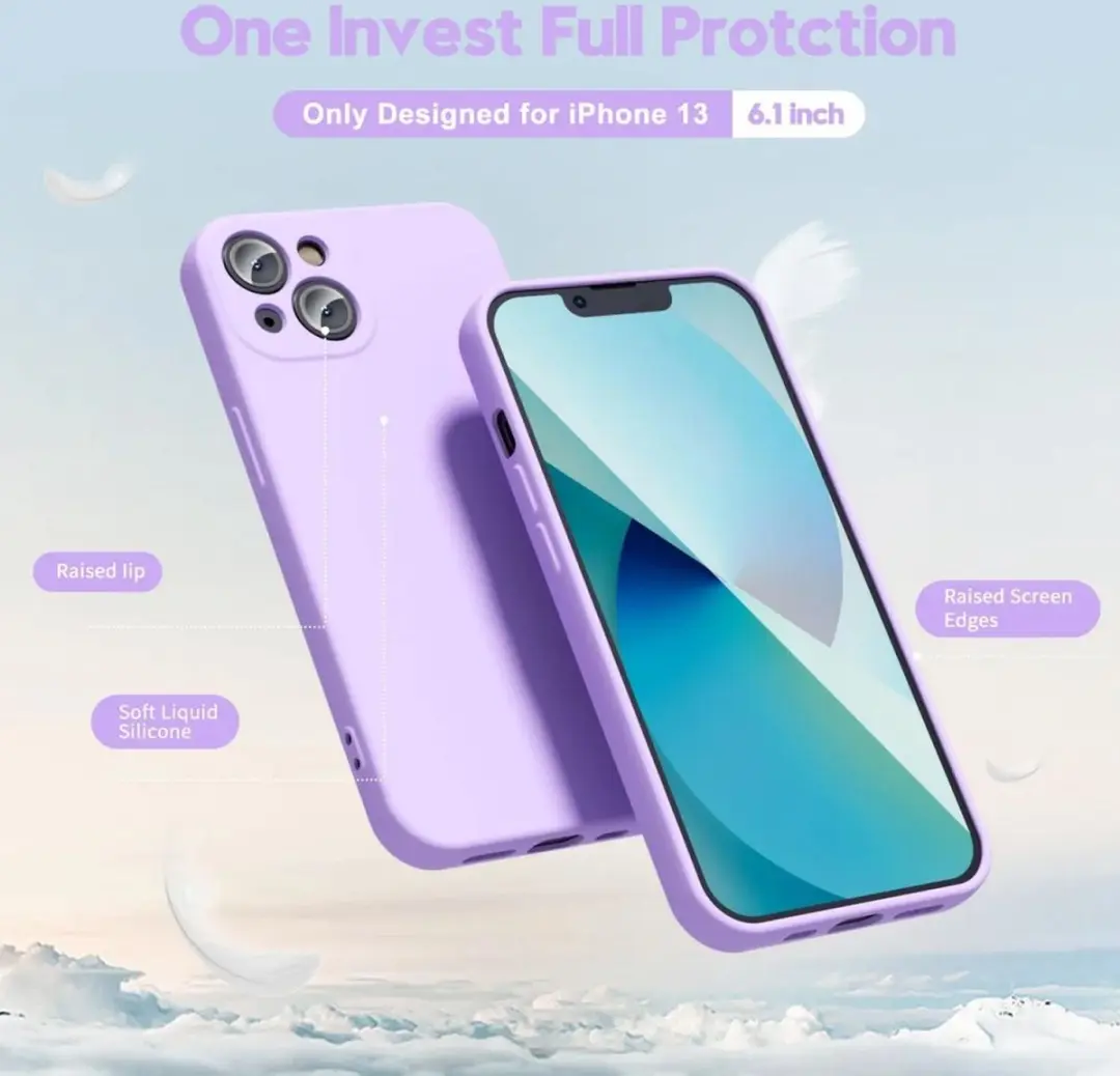 Selected Hoesje iPhone 13 Camera Bescherming - Lila