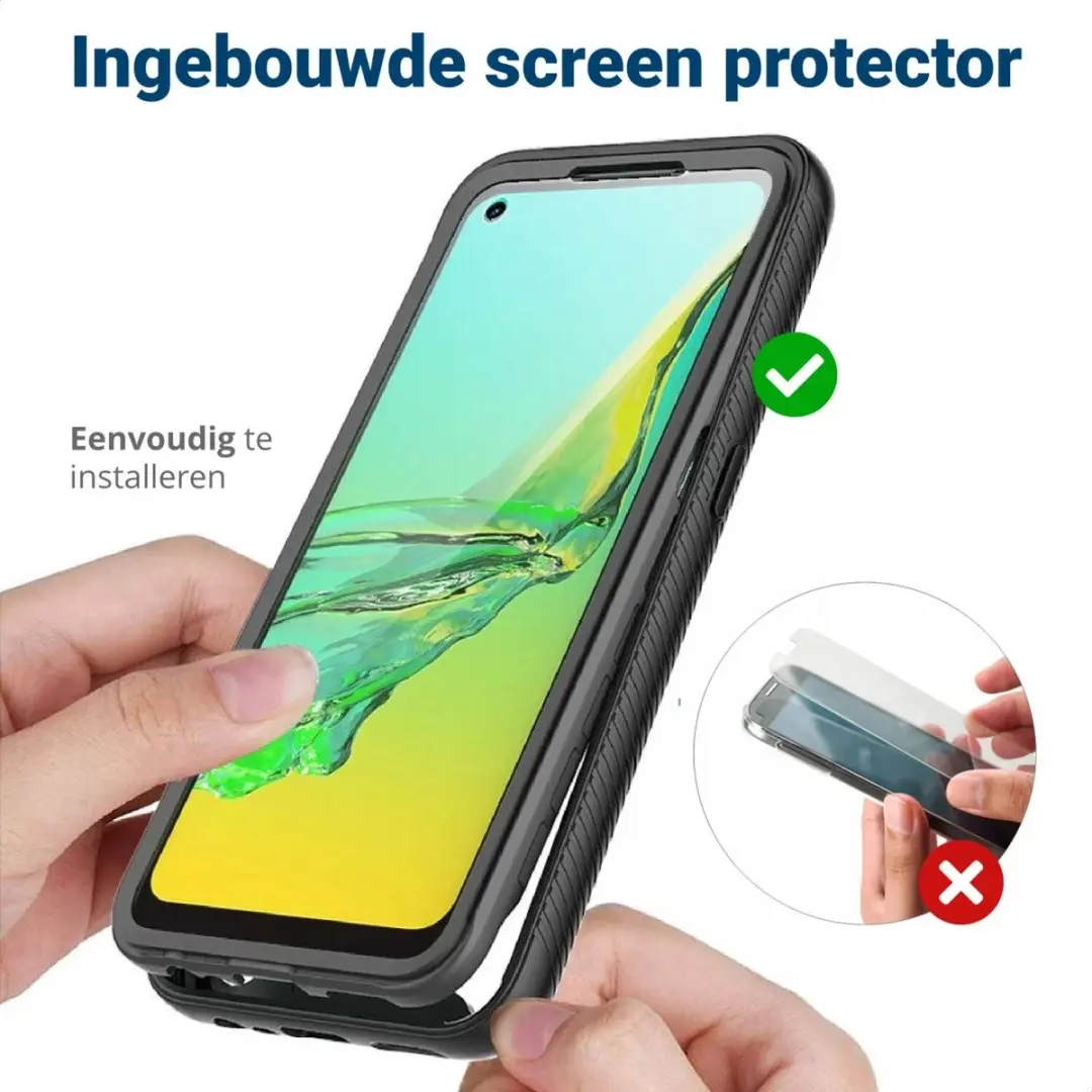 Oppo A53/A53s Hoesje - Full Protect - Zwart/Transparant