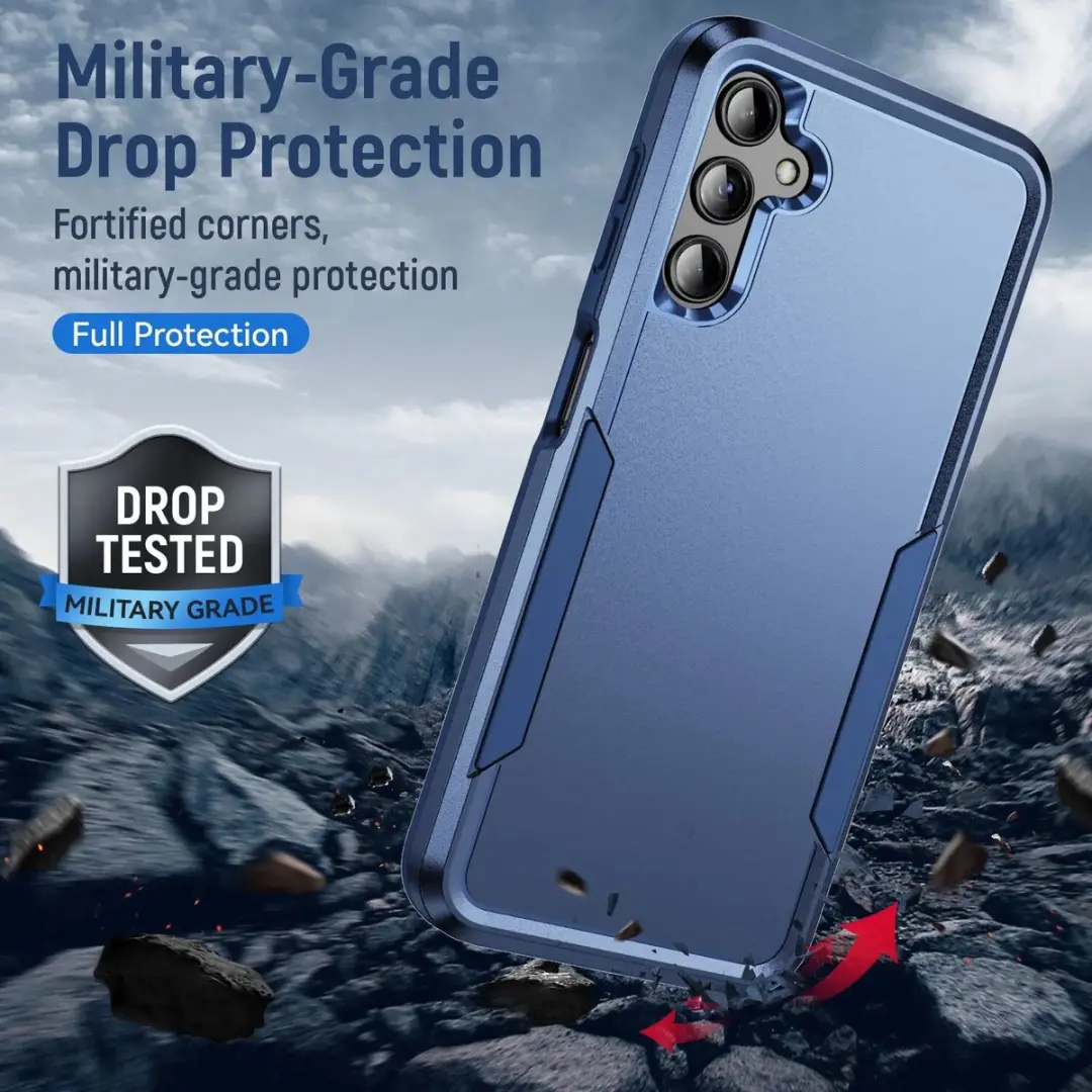 Selected Back Cover Rugged Hoesje Samsung Galaxy A14 - Blauw - afbeelding 6 van 6