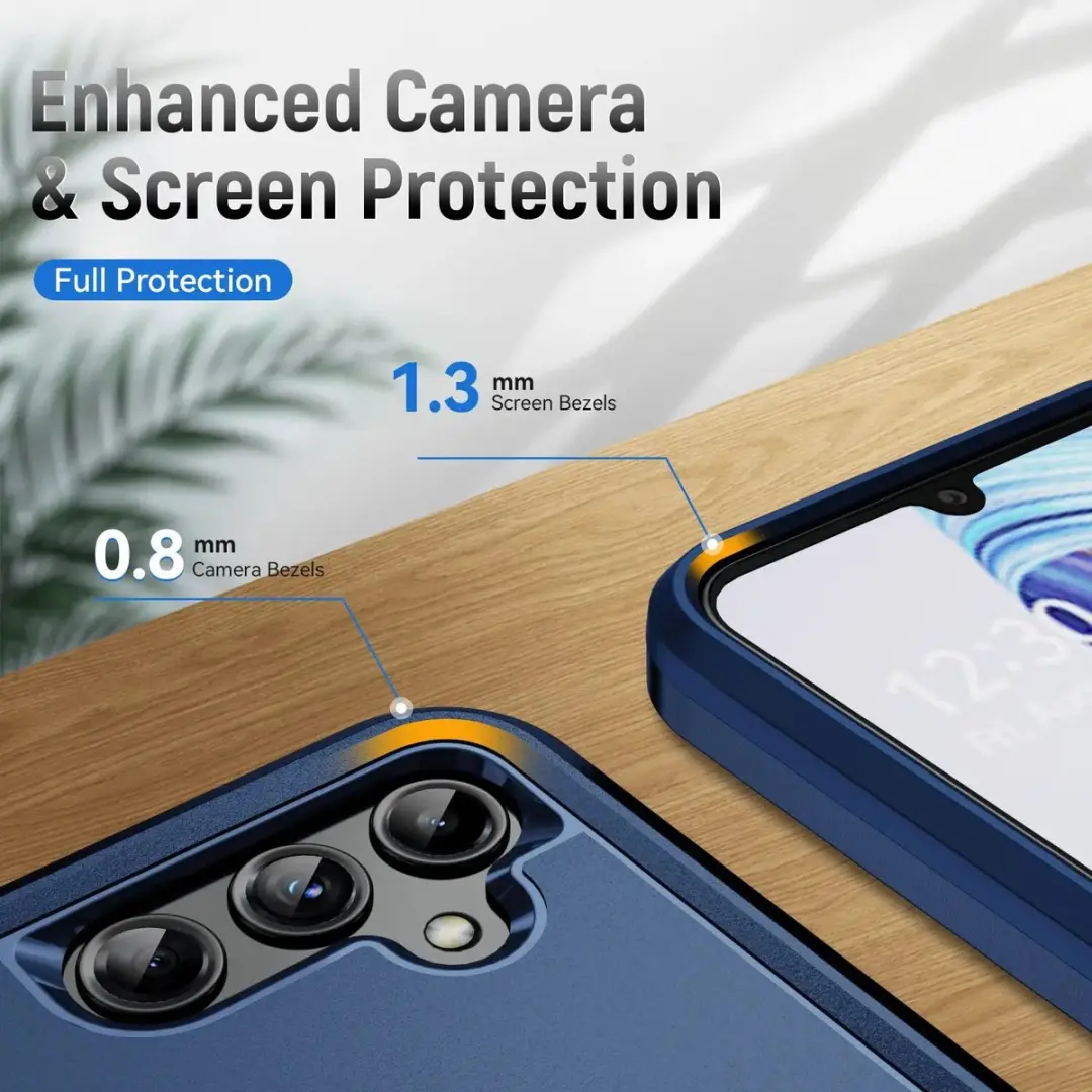 Selected Back Cover Rugged Hoesje Samsung Galaxy A14 - Blauw