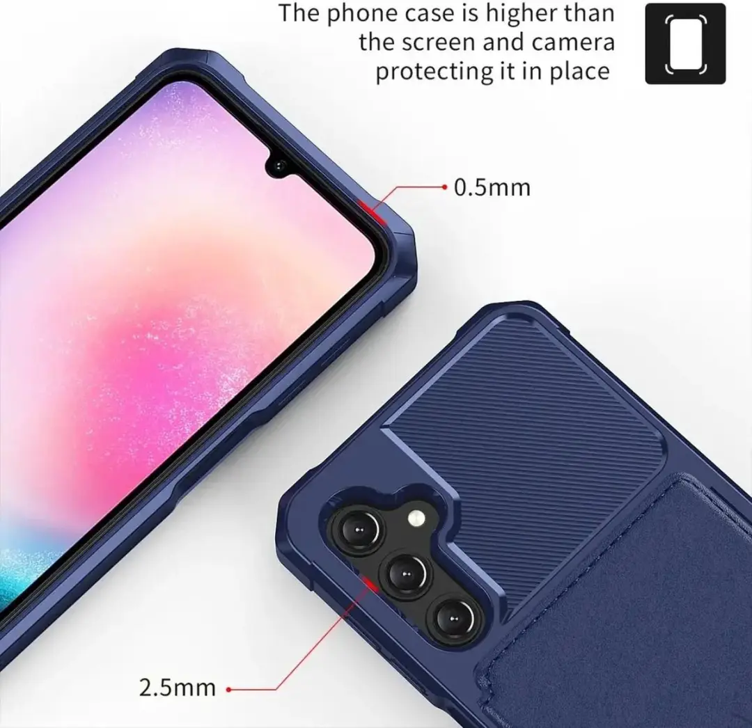Selected Portemonnee Hoesje Samsung Galaxy A25 - 4 Pasjes - Donkerblauw