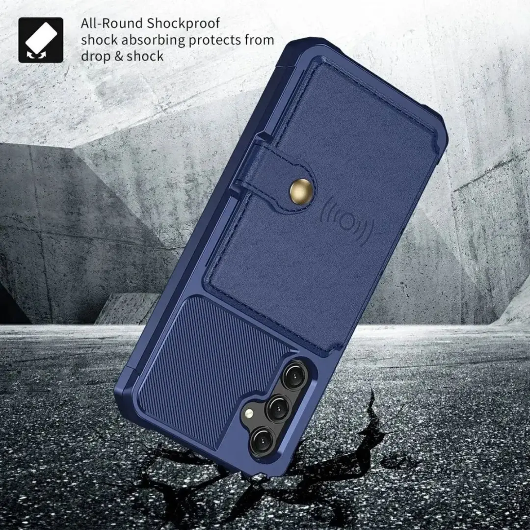 Selected Portemonnee Hoesje Samsung Galaxy A25 - 4 Pasjes - Donkerblauw