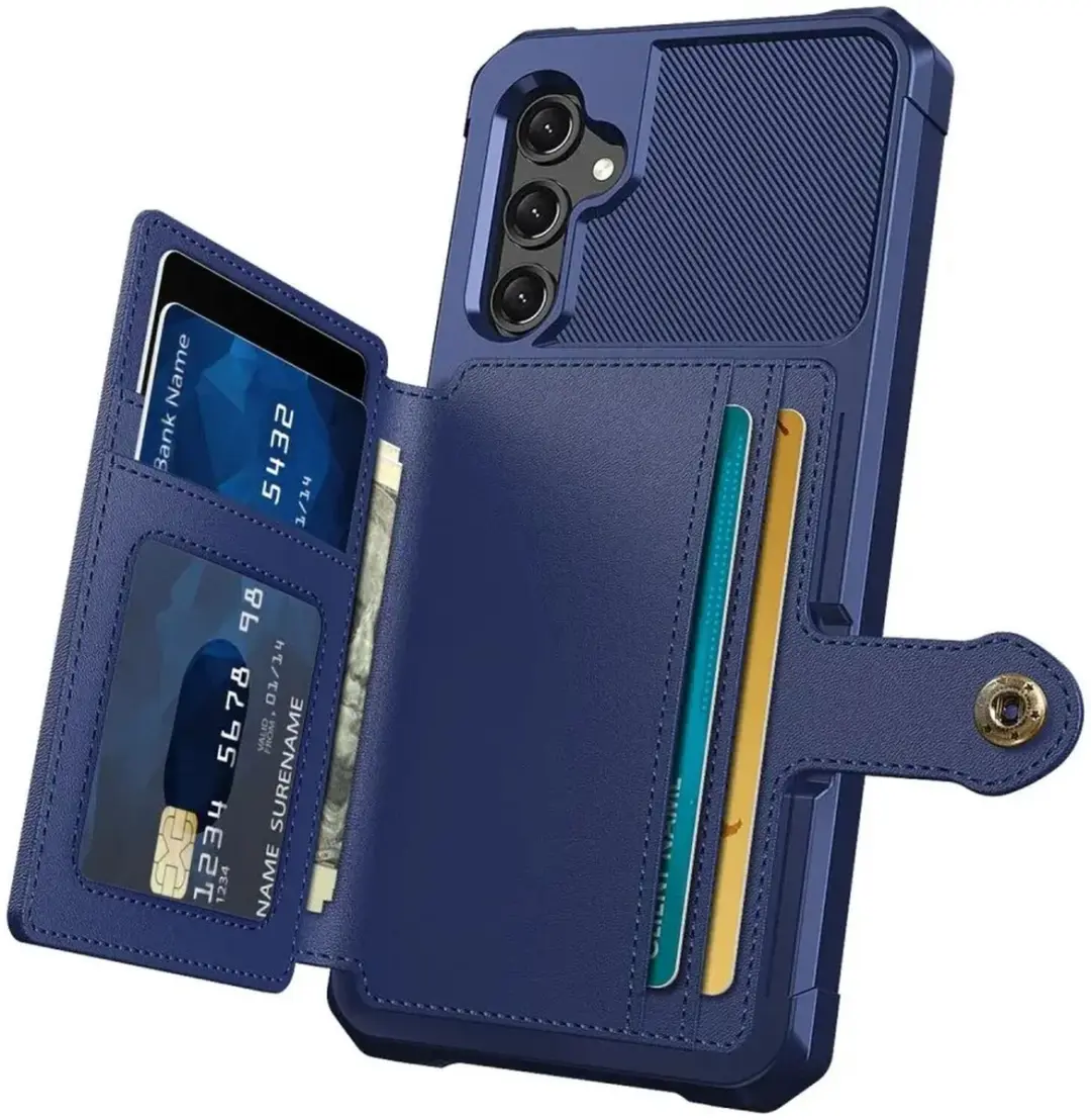 Selected Portemonnee Hoesje Samsung Galaxy A25 - 4 Pasjes - Donkerblauw