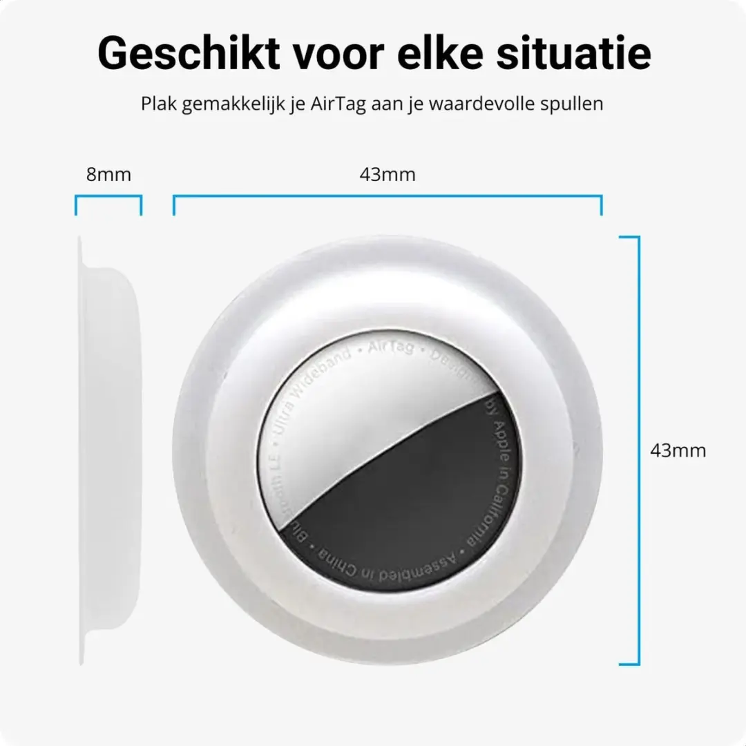 Selected AirTag Hoesje - Siliconen - Wit