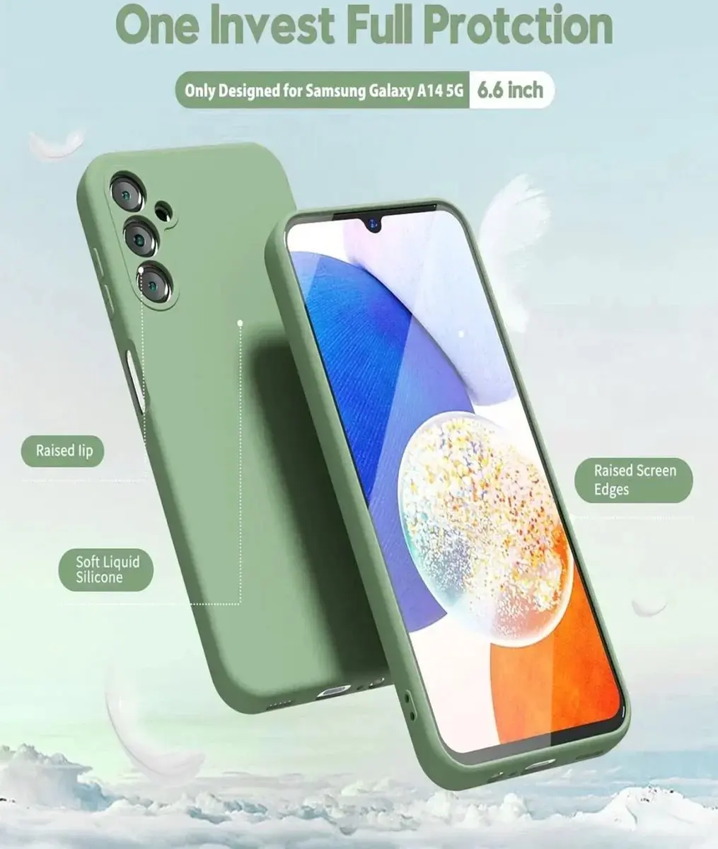 Selected Hoesje Samsung Galaxy A14 Groen - Dun TPU