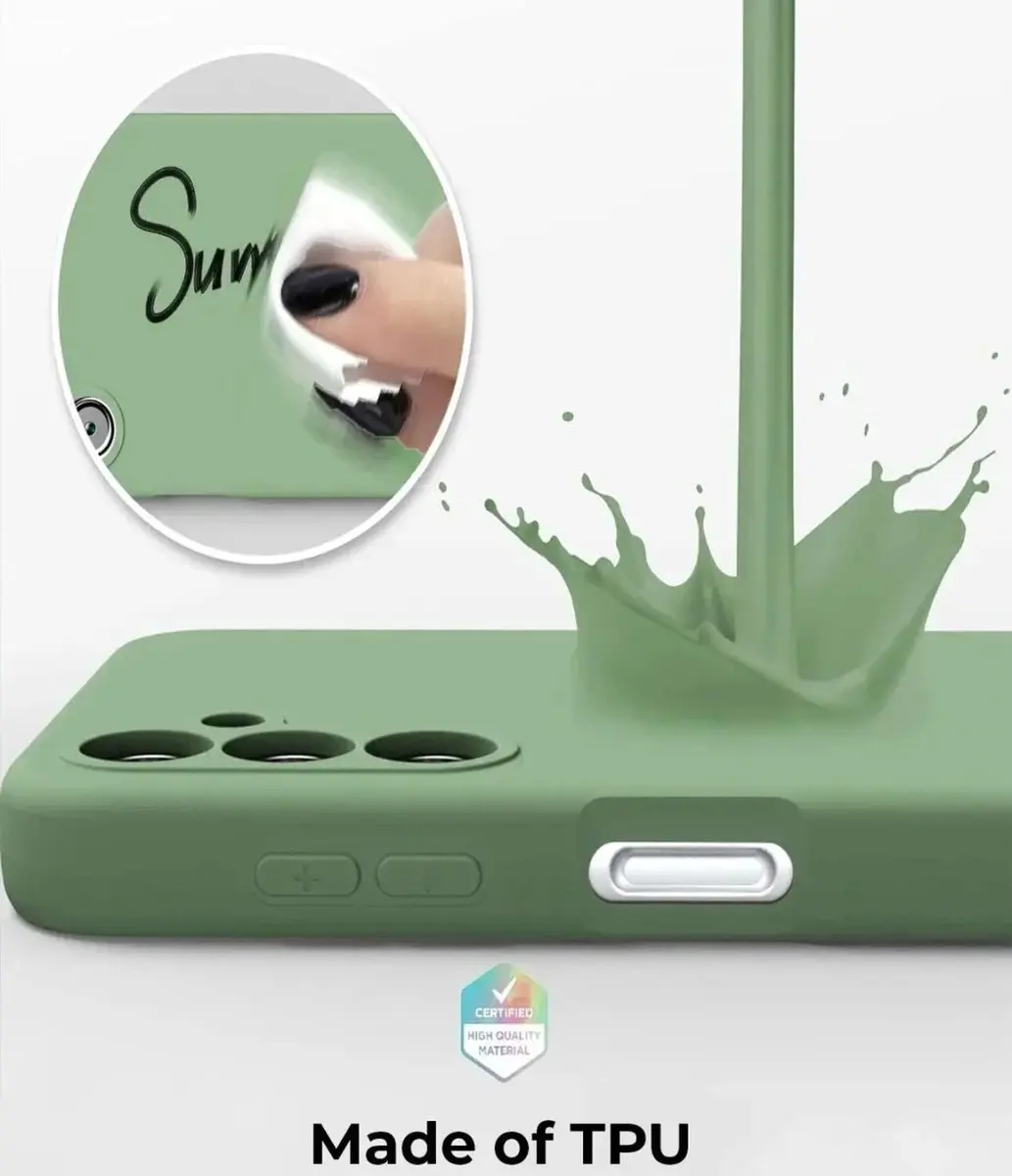 Selected Hoesje Samsung Galaxy A14 Groen - Dun TPU
