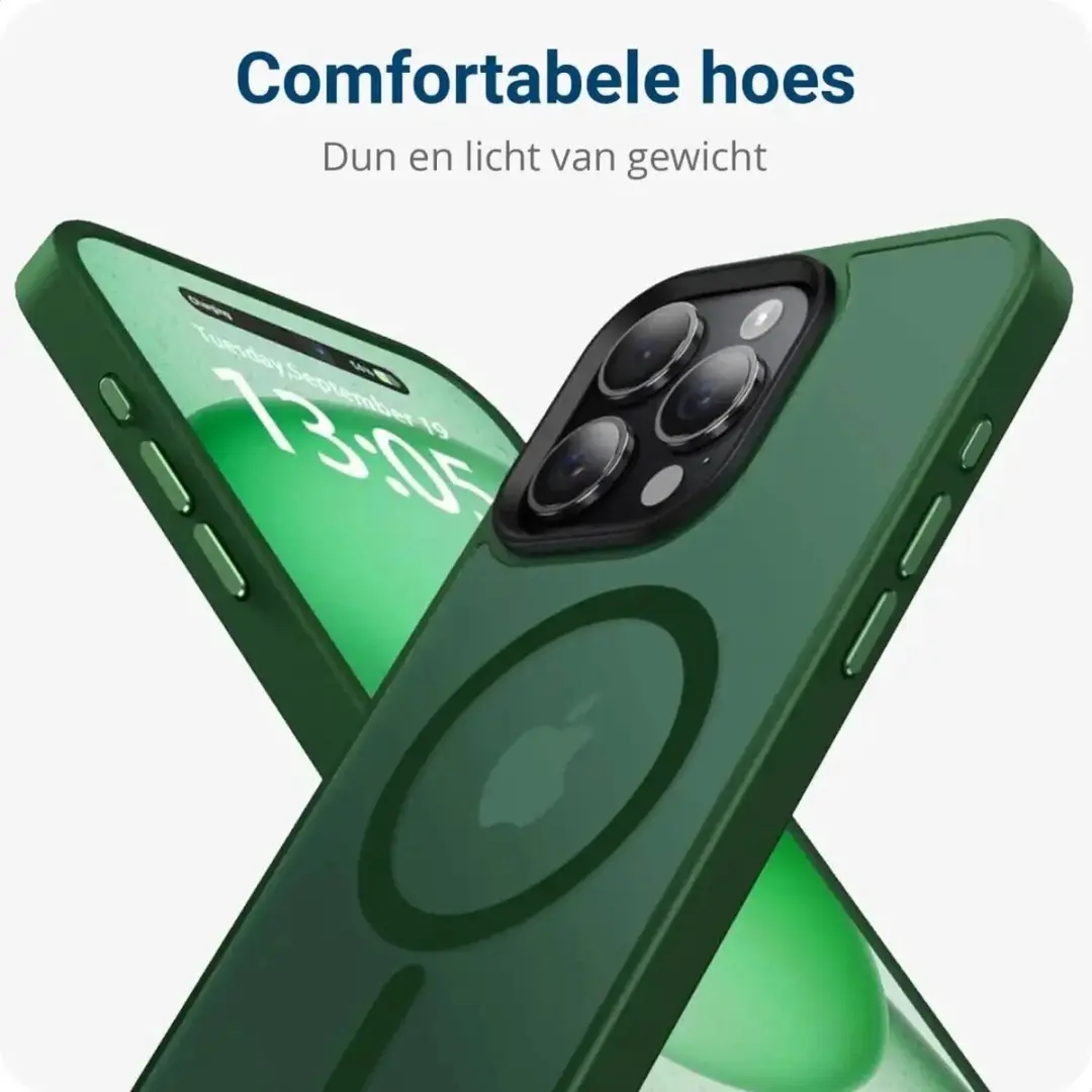 Selected by GSMpunt Apple iPhone 15 Pro Hoesje - Donkergroen - MagSafe