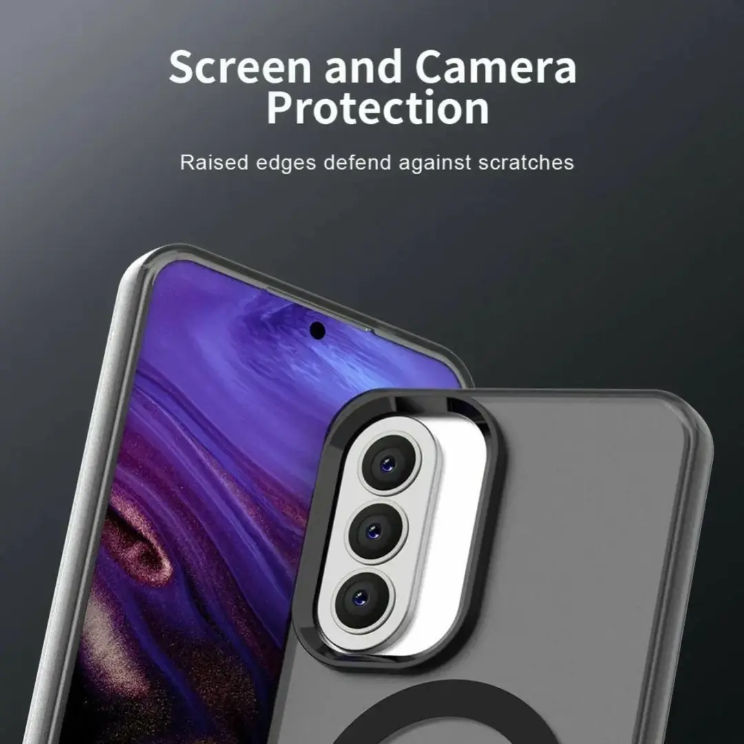 Selected MagSafe Backcover Samsung Galaxy A57 - Zwart & Transparant - afbeelding 6 van 6