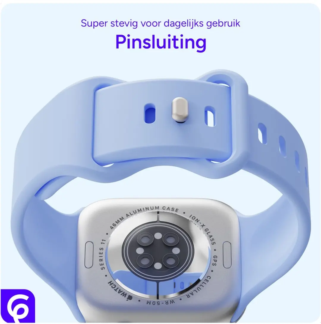 SBG Siliconen Bandje Apple Watch SE 40mm - Licht Paars