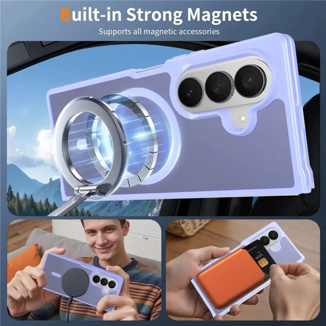 Selected Hoesje Samsung Galaxy Z Fold8 Ultra Hybrid Back Cover - Paars
