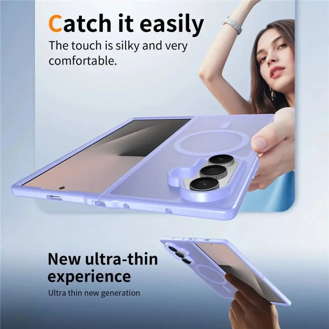 Selected Hoesje Samsung Galaxy Z Fold8 Ultra Hybrid Back Cover - Paars