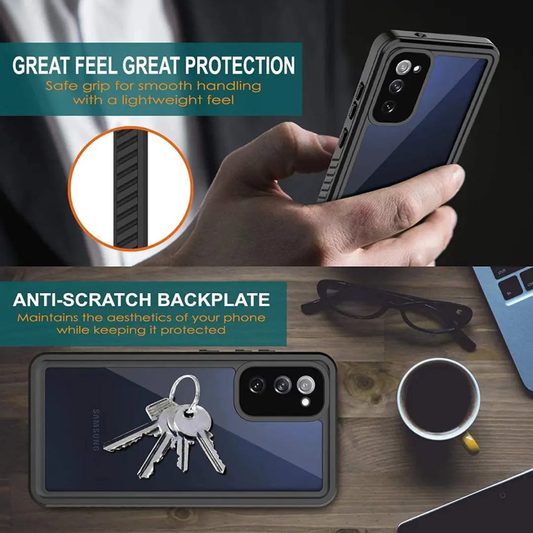 Selected SBG Outdoor Case Waterdicht Transparant Zwart - Samsung Galaxy S20 FE - afbeelding 6 van 6