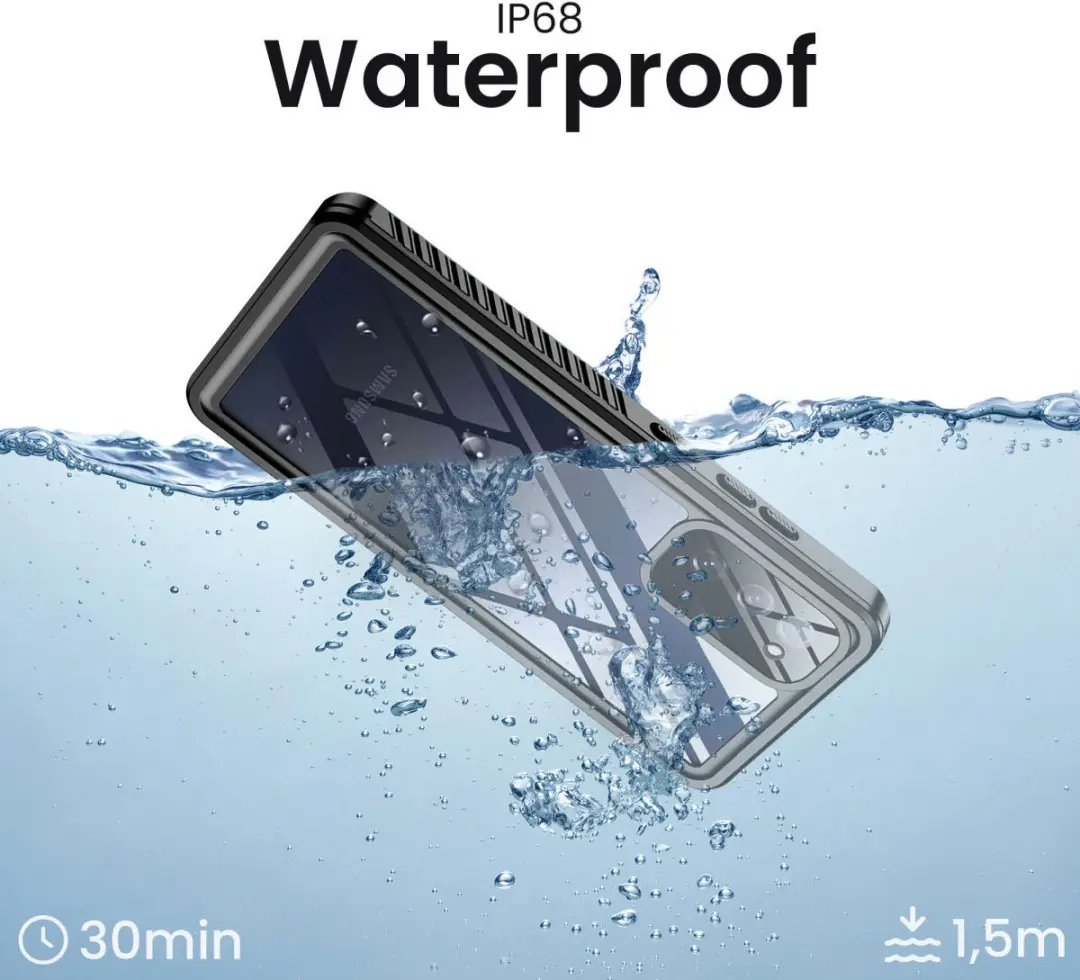 Selected SBG Outdoor Case Waterdicht Transparant Zwart - Samsung Galaxy S20 FE