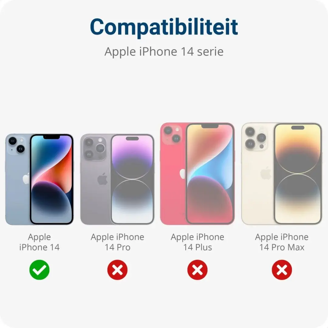 Selected Hoesje iPhone 14 Kaarthouder - 2 Pasjes Zwart
