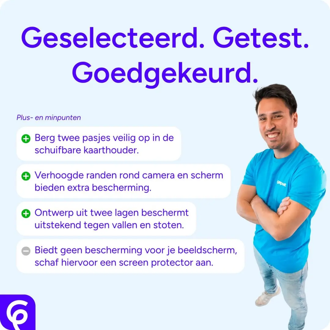 Selected Hoesje iPhone 14 Kaarthouder - 2 Pasjes Zwart