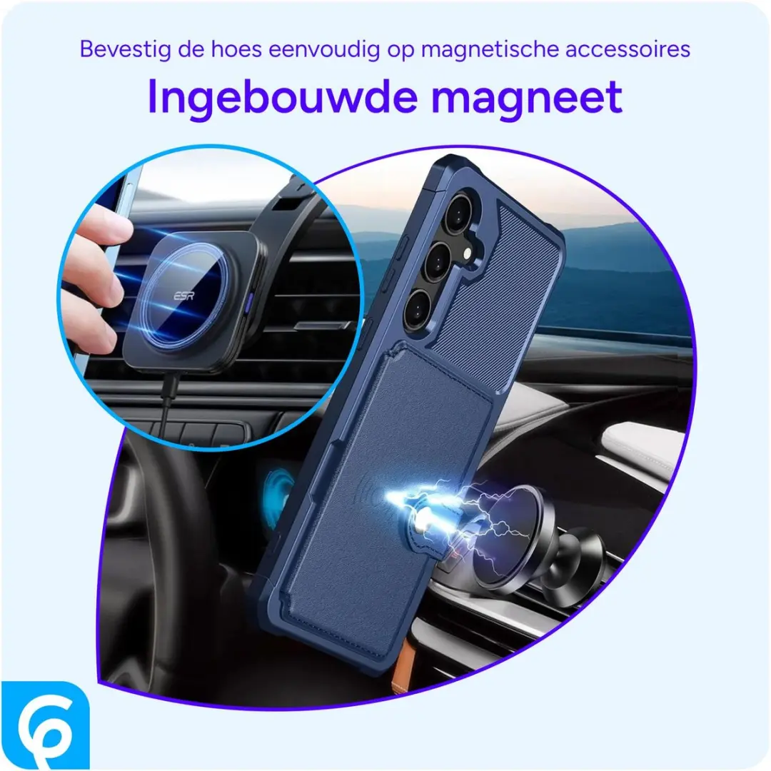 Selected Portemonnee Hoesje Samsung Galaxy S24 FE - 4 Pasjes - Blauw - afbeelding 6 van 6