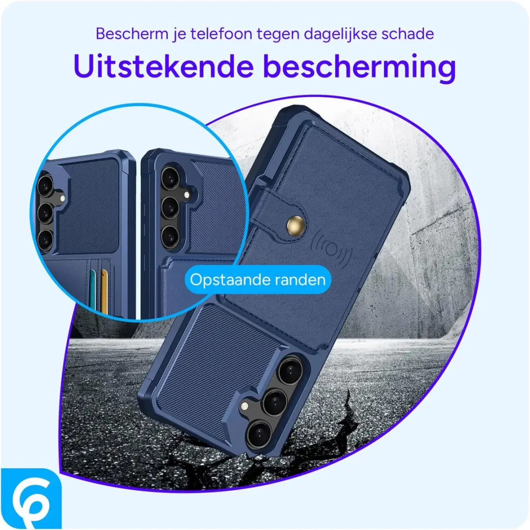 Selected Portemonnee Hoesje Samsung Galaxy S24 FE - 4 Pasjes - Blauw